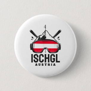 Ischgl Österreich Skigebiet Retro-Skifahren Button