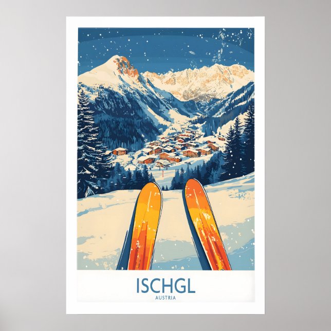 Ischgl Ski-Wandkunstposter 1 Poster (Vorne)
