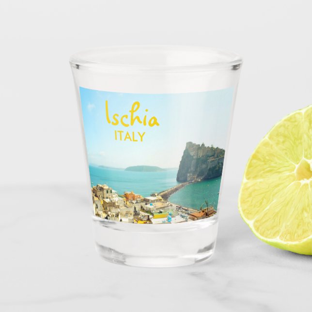 Ischia Insel Italien Souvenir Schnapsglas (Vorderseite)