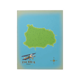 Ischia Italien Reiseplakat Notizblock