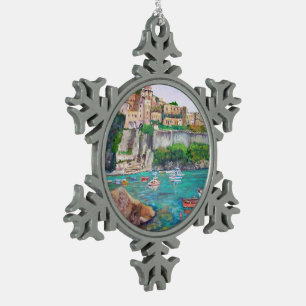Ischia-Zinn-Schneeflocke-Verzierung Schneeflocken Zinn-Ornament