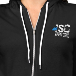ISD Damen-Hash Tag Full-Zip Kapuzenpullover Hoodie