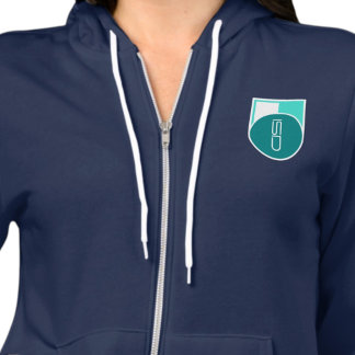 ISD Damen Retro Logo in Türkis Hoodie
