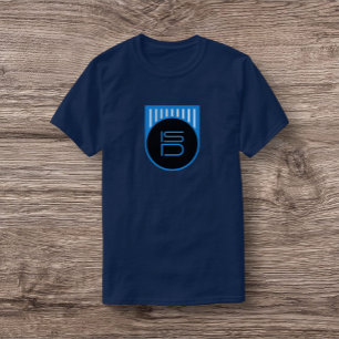 ISD Unisex Navy Blaues Kreis-Symbol-T-Shirt T-Shirt