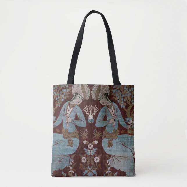 Isfahan-Artplatte, Perser, 17. Jahrhundert (Seide) Tasche (Vorderseite)