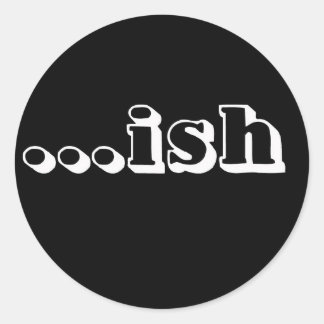 ish logo Blk Runder Aufkleber