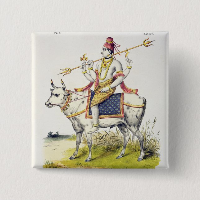 Ishana oder Shiva, graviert von C. de Motte Button (Vorderseite)