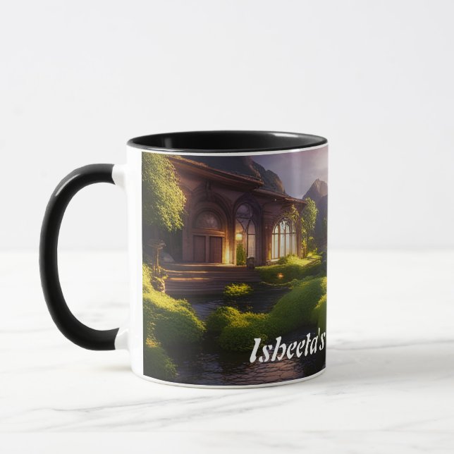 Isheetas Morgen-Tee Personalisiert anpassbar Tasse (Links)