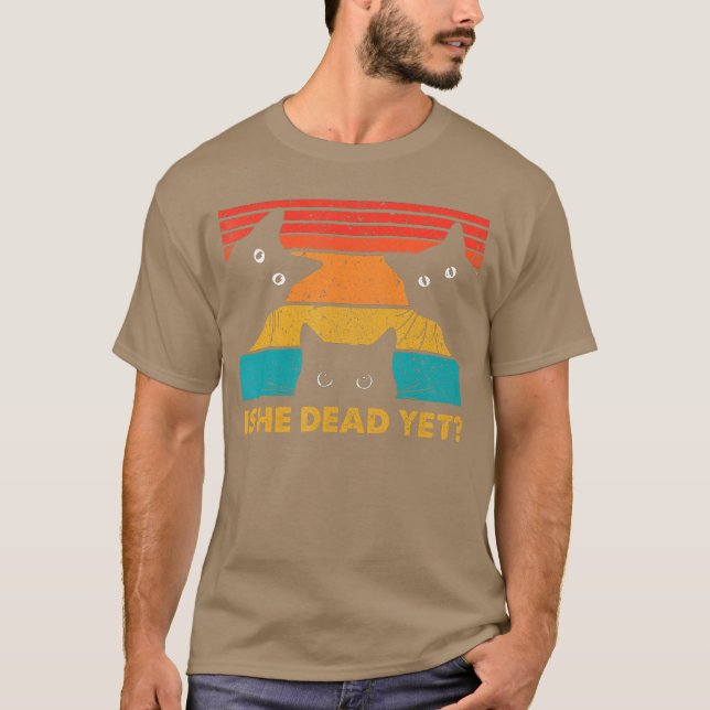 isHeVintageDeadYet cat friends T-Shirt (Vorderseite)