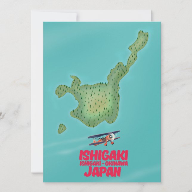 Ishigaki Okinawa, Japan-Karte (Vorderseite)