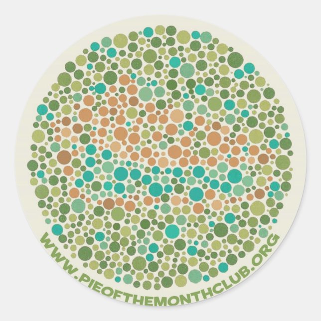 Ishihara Test für Pie-Aufkleber Runder Aufkleber (Vorderseite)