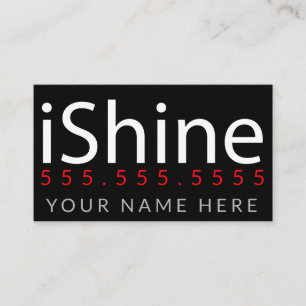 iShine. Haus putzendes Fenster-Reinigungs-Geschäf Visitenkarte
