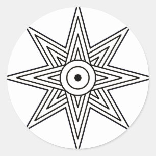 Ishtar Sternsymbol Runder Aufkleber