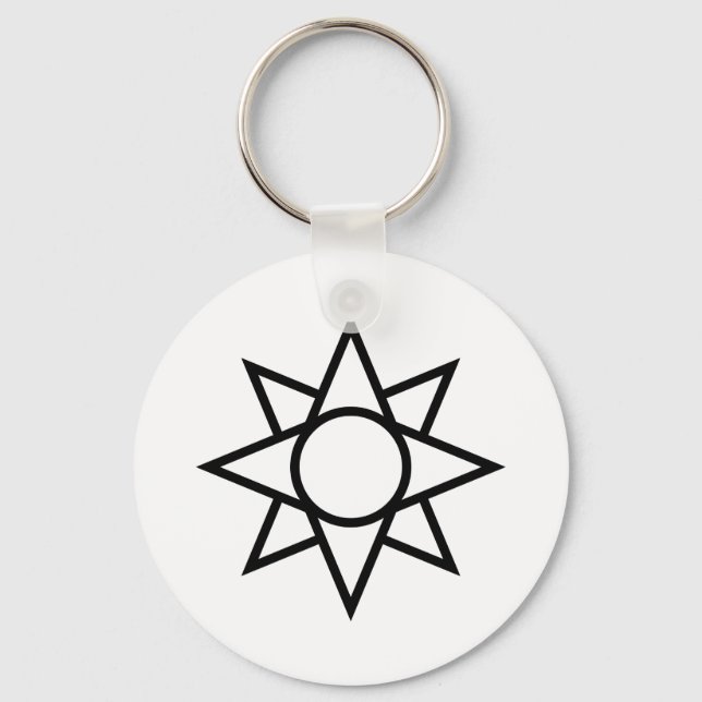 Ishtar-Sternsymbol vereinfacht Schlüsselanhänger (Vorderseite)