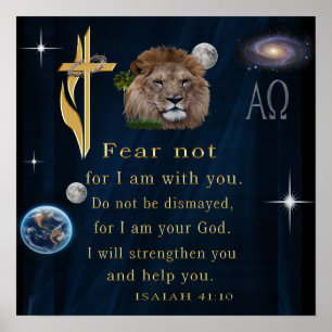 Isiah 41:10 Ecriture Poster