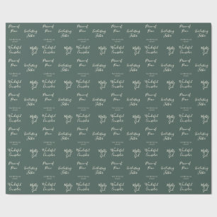 Isiah 9:6   Custom Bible Verse Pine Sage Weihnacht Geschenkpapier