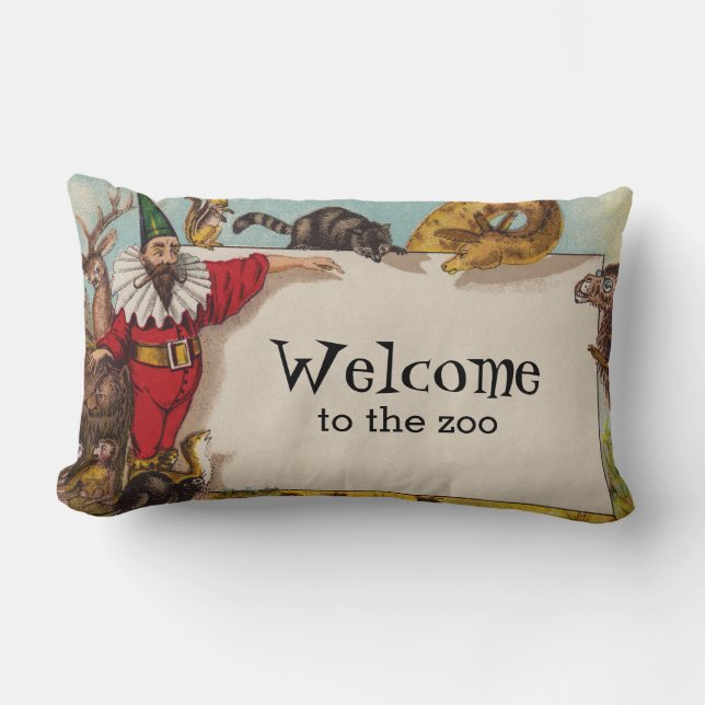 Isidore et son Coussin Animaux Lumbar (Recto)