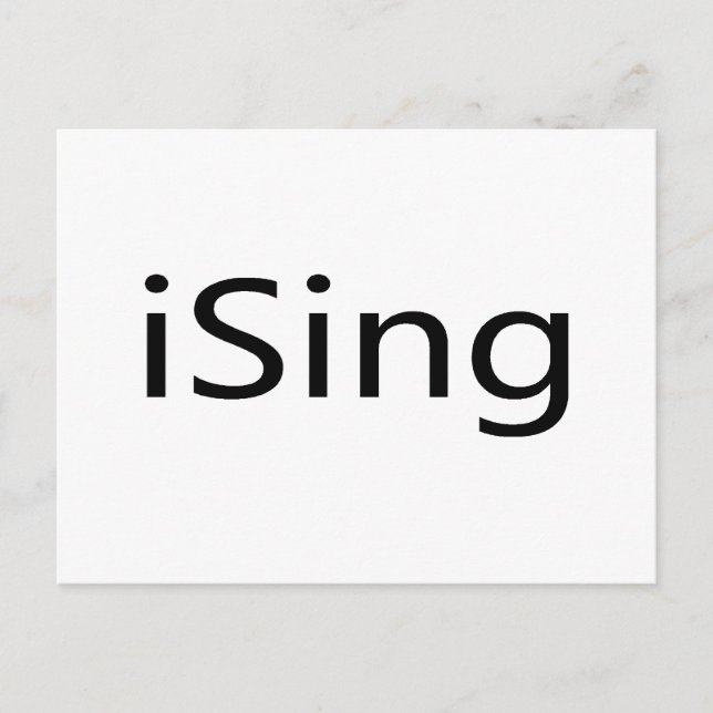 iSing Postkarte (Vorderseite)