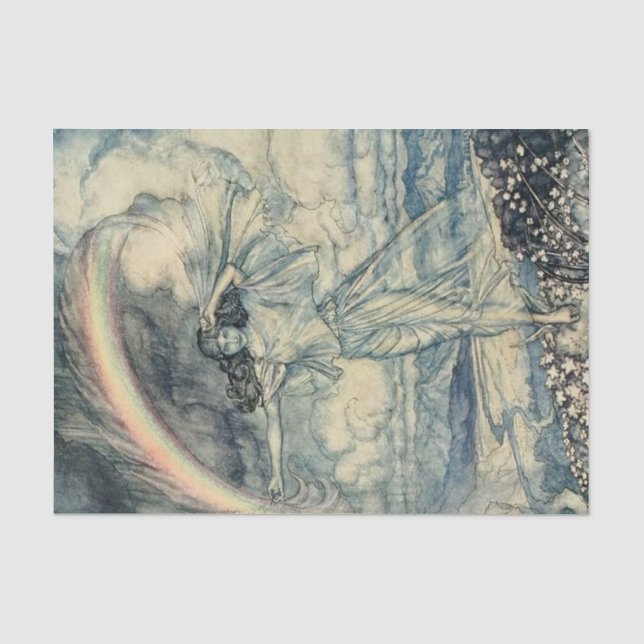 "Isis Rainbow Goddess" von Arthur Rackham Seidenpapier (Vorderseite)