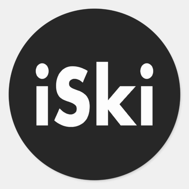 iSki Runder Aufkleber (Vorderseite)