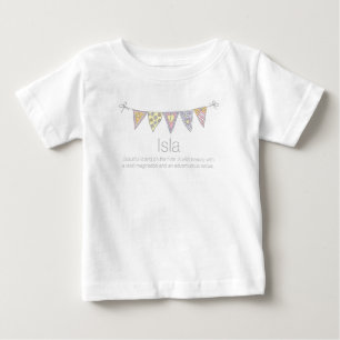 Isla Girls nom signifiant t-shirt du drapeau flott