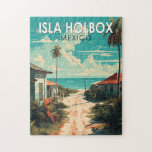Isla Holbox Mexico Reisen Kunst Vintag<br><div class="desc">Isla Holbox Mexico Vektorkunst Design. Es gehört zum Naturschutzgebiet Yum Balam und ist vom Festland durch die Lagune von Yalahau getrennt,  die Zuhause für Flamingos und Pelikane ist.</div>
