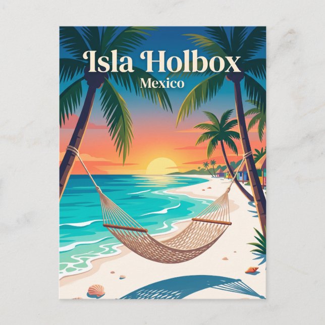 Isla Holbox Mexiko Postkarte (Vorderseite)