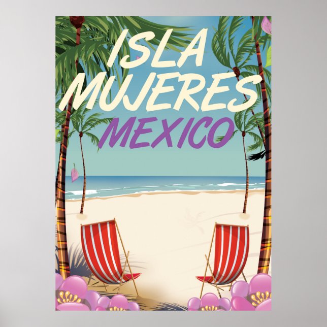 Isla Mujeres Mexico Beach Poster (Vorne)