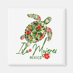 Isla Mujeres Mexiko Meeresschildkröte Tropischer H Magnet
