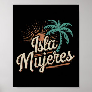 Isla Mujeres Mexiko Urlaubs-Souvenirs Familie Urla Poster