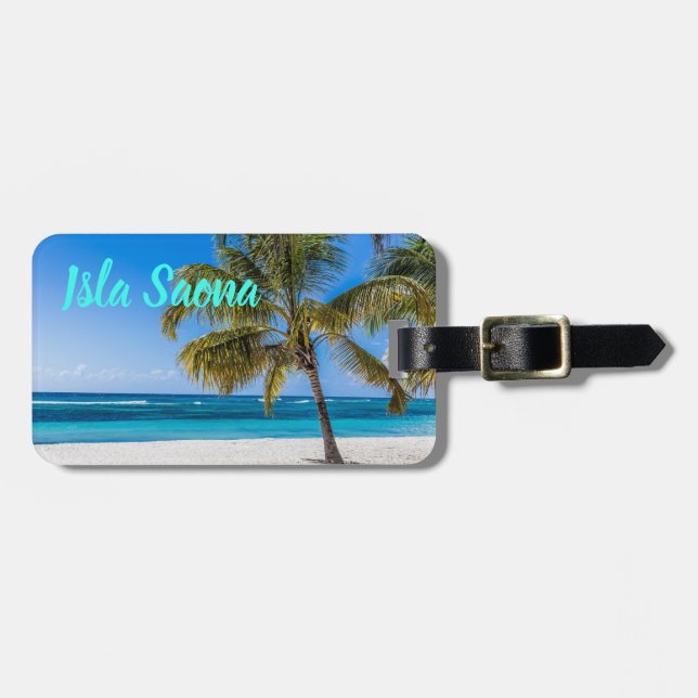 Isla Saona Beach Domenican Gepäckanhänger (Vorderseite horizontal)