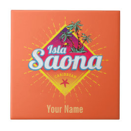 Isla Saona Karibische Dominikanische Republik Retr Fliese