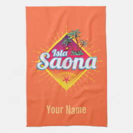 Isla Saona Karibische Dominikanische Republik Retr Geschirrtuch