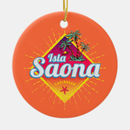 Isla Saona Karibische Dominikanische Republik Retr Keramik Ornament