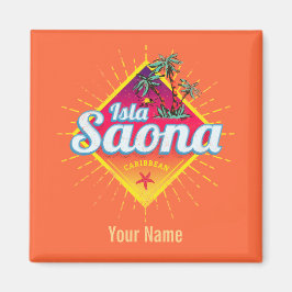 Isla Saona Karibische Dominikanische Republik Retr Magnet