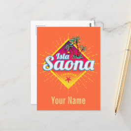 Isla Saona Karibische Dominikanische Republik Retr Postkarte