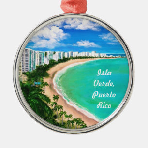 Isla Verde, Puerto Rico Ornament Aus Metall