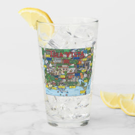 Isla Vista Map Glass Tumbler