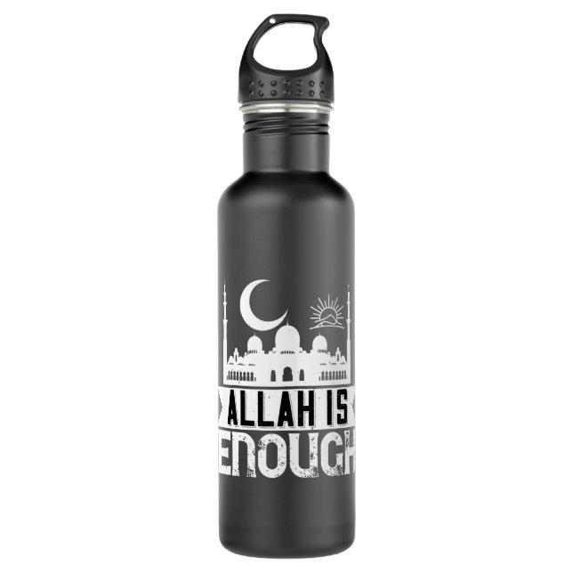 Islam - Allah ist genug Edelstahlflasche (Vorderseite)