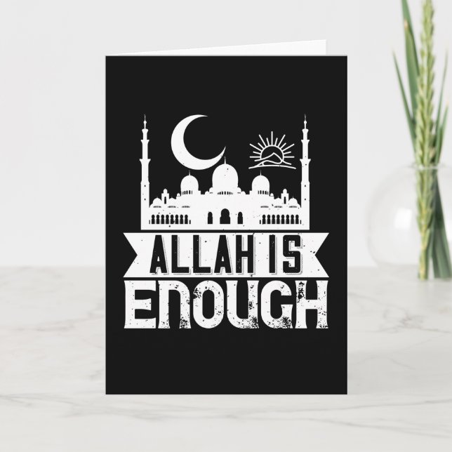 Islam - Allah ist genug Karte (Vorderseite)