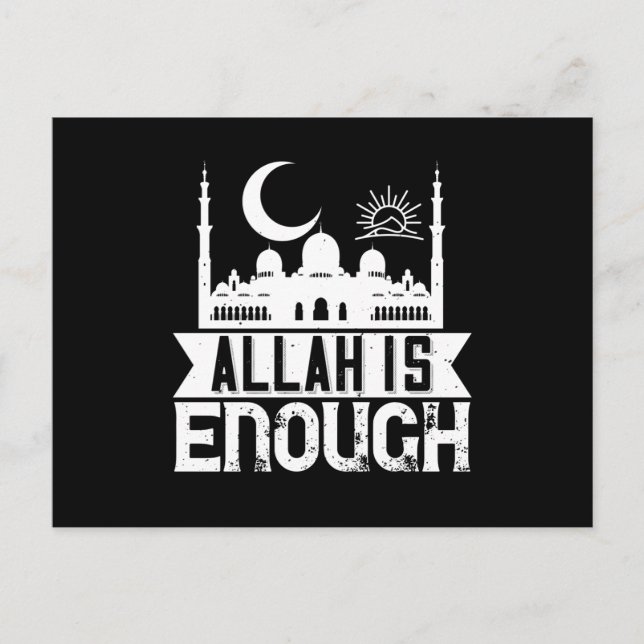 Islam - Allah ist genug Postkarte (Vorderseite)