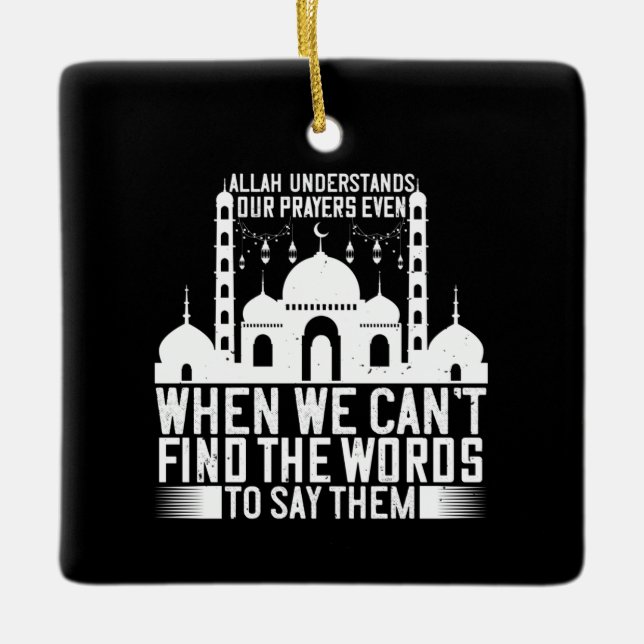 Islam - Allah versteht unsere Gebete Keramikornament (Vorderseite)