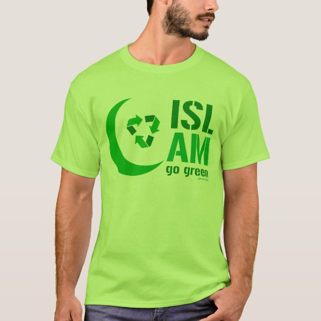 Islam - gehen Grün T-Shirt (Vorderseite)