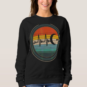 Islam Heartbeat Moon Crescent Arabi Sweatshirt