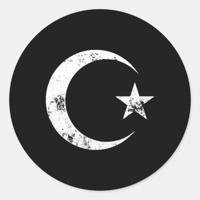 Islam-Symbol islamische islamische Zeichen für Runder Aufkleber (Vorderseite)
