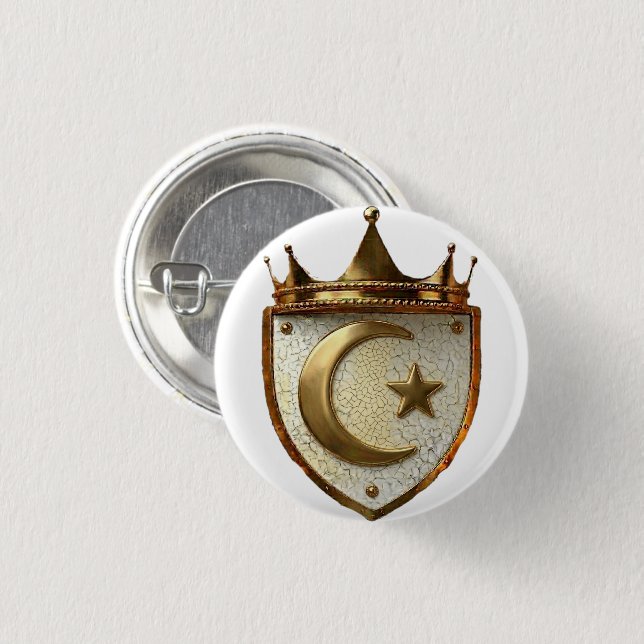 Islam-Wappen-Button / Abzeichen Button (Vorne & Hinten)