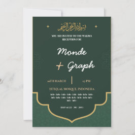 Islam Wedding Invitations Art