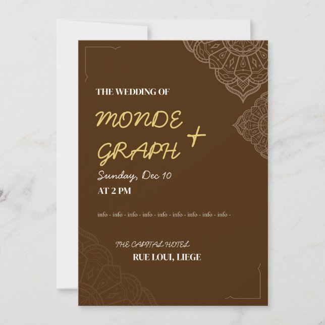 Islam Wedding Invitations Art (Devant)