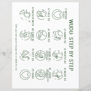 Islam Wudu Gebet Reinigung Anweisungen Poster