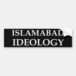 Islamabad-Ideologie (weiß auf Schwarzem) Autoaufkleber